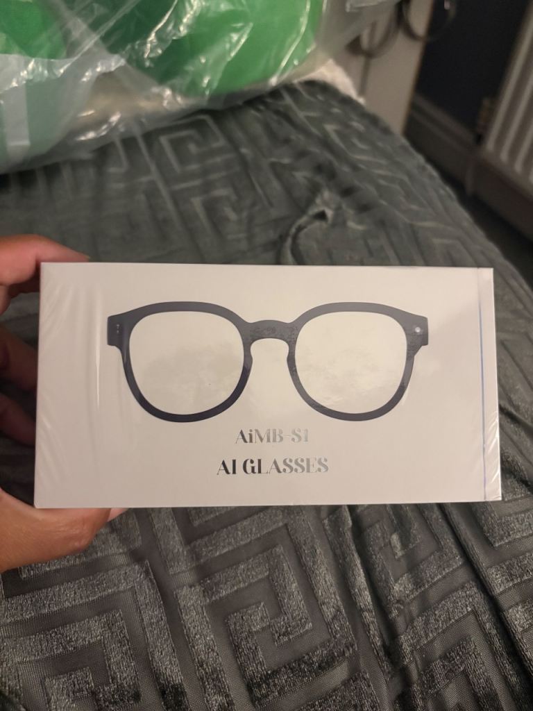 New AIMIB S1 Smart Glasses Frames with Camera - Black