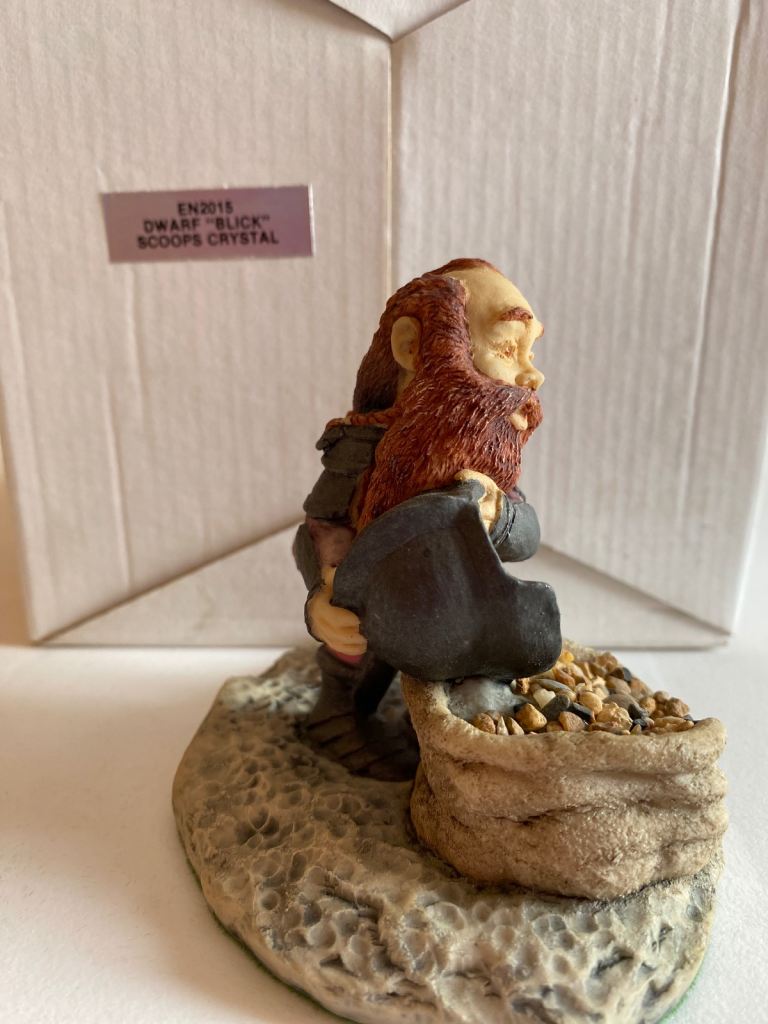 Dwarf "Blick" Scoops Crystal Figurine - Good Condition