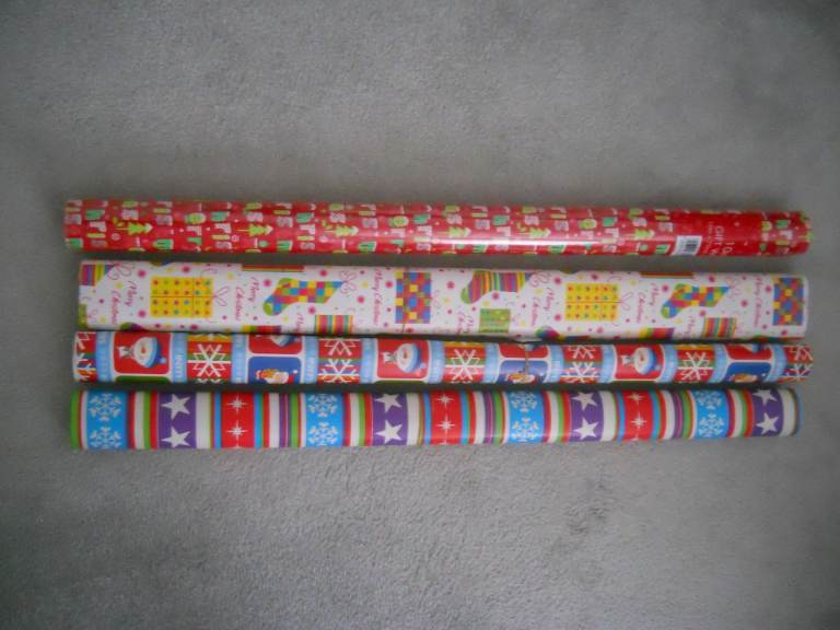 4 Rolls of Christmas Gift Wrapping Paper