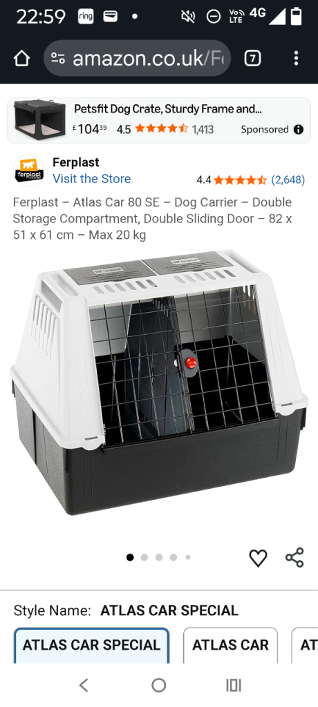 Ferplast 80 Dog Carrier or Crate
