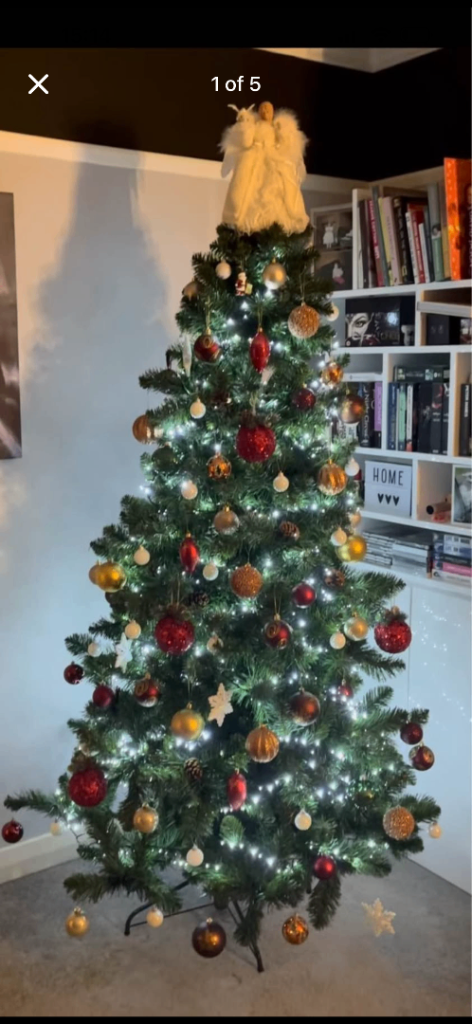 6 ft Christmas Tree with Storage Bag and 1000 Lights