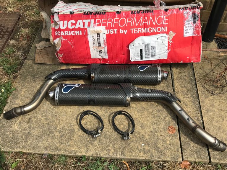 Termignoni dual carbon exhaust for Ducati Monster