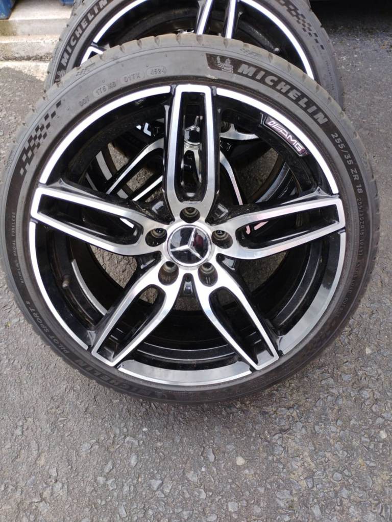 Genuine Mercedes AMG 18" Alloy Wheels Staggered & Michelin Pilot Sport 5 Tyres - Great Condition