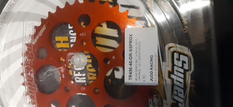 Supersprox ktm sx 50 40t rear sprocket 
