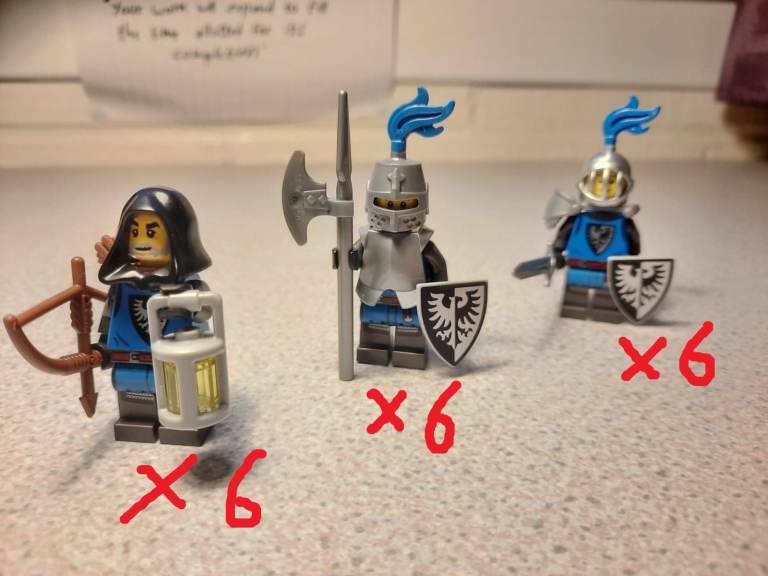 LEGO Castle Job Lot. Black Falcon Army (x19 Minifigures) + FREE horses and additional minifigures
