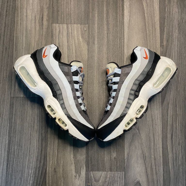 Juniors Nike Air Max 95s ‘Wolf Grey/Rugged Orange’
