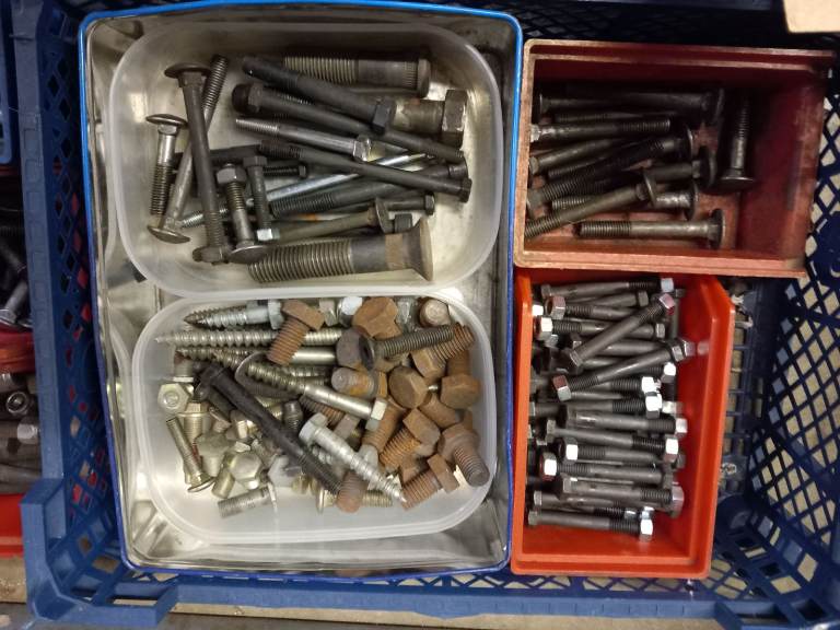 Job lot Assorted bolts setscrews square washers used & new 