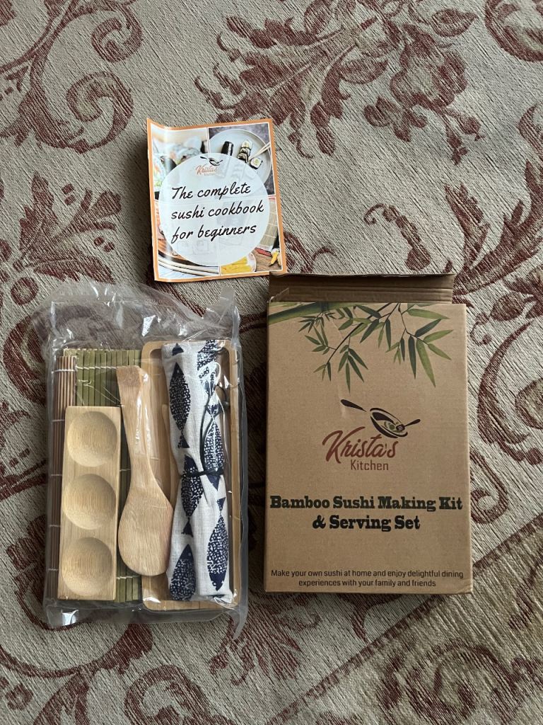 Bamboo Sushi Making Kit & Serving Set