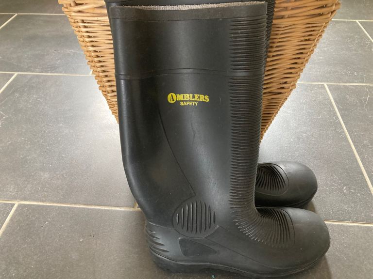 Mens Black Safety Wellington Boots