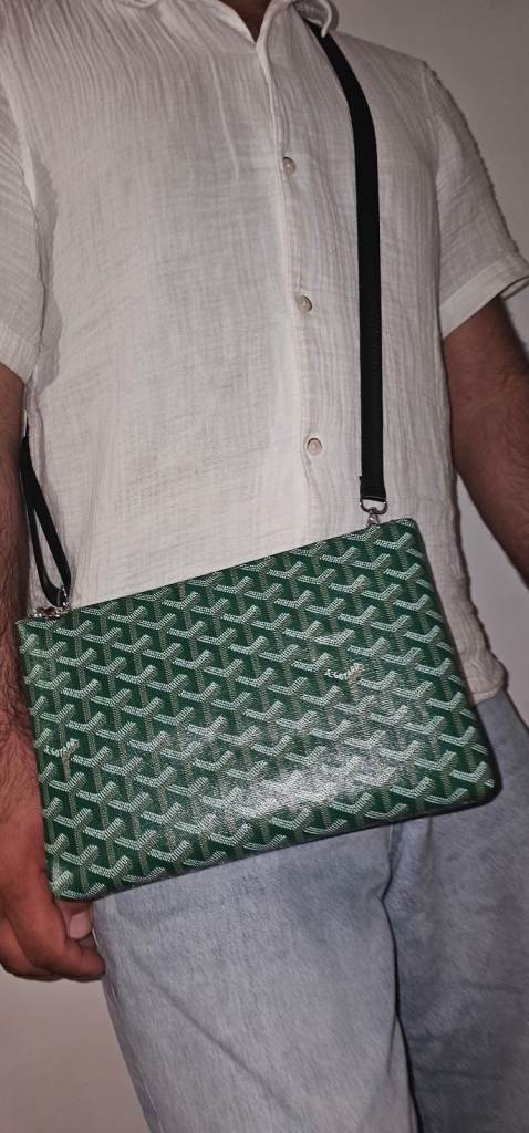Goyard Senat Pouch MM – Green, Good Condition