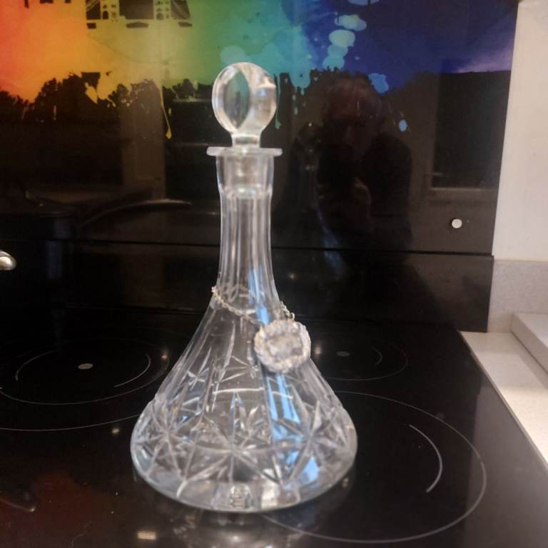 Cut Glass Ship's Decanter