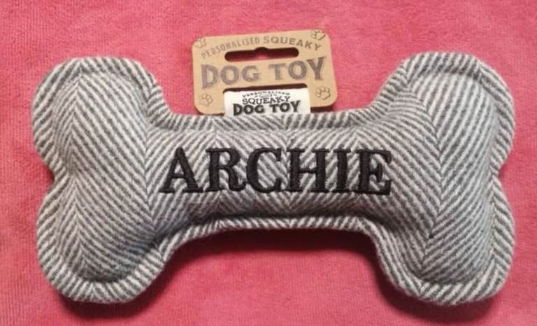 Archie Dog Toy With Squeaker - Brand New