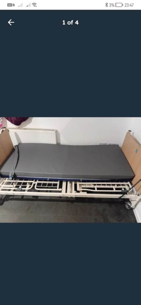 Adjustable Electric Hospital Bed with Mattress