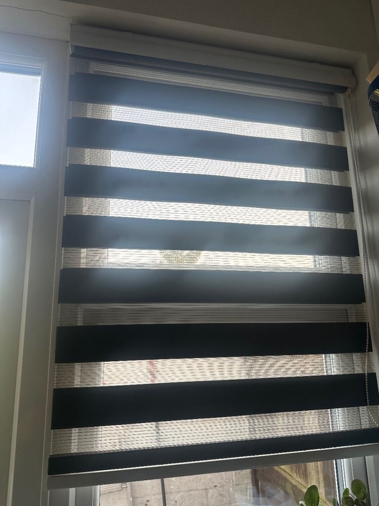 Grey day & night blinds 