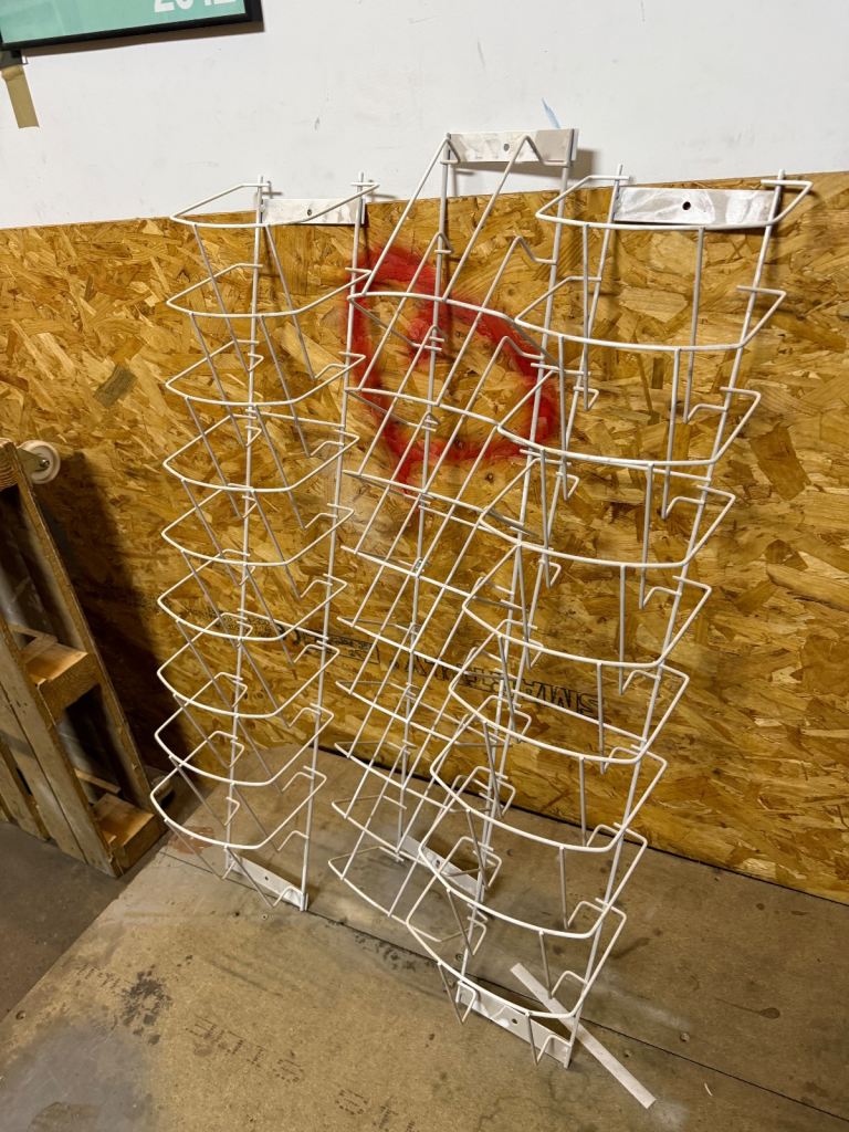 3x magazine/ books  shop rack