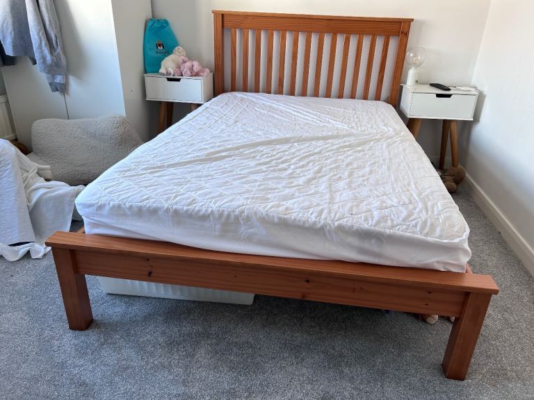 Argos Home Aspley Small Double Wooden Bed Frame - Oak Stain