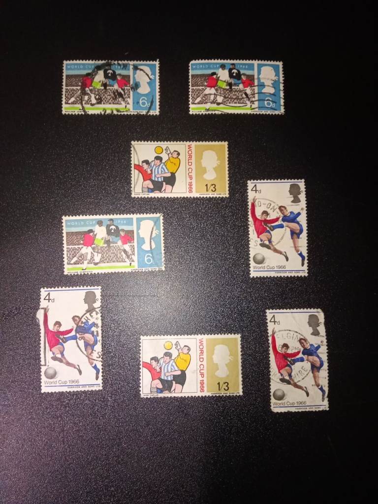 Vintage Football World Cup Stamps - 1966 & 1970