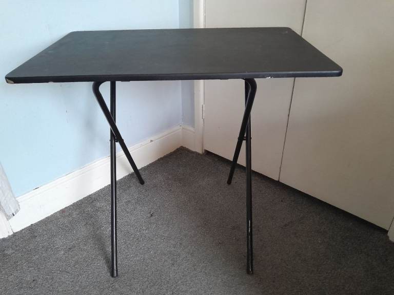 HARBOUR.  STRONG, FOLDING  CAMPING/EVENTS TABLE/DESK. MATT BLACK. 