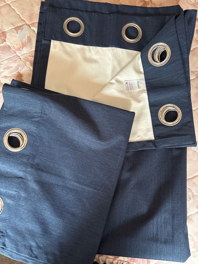 Navy black out curtains 