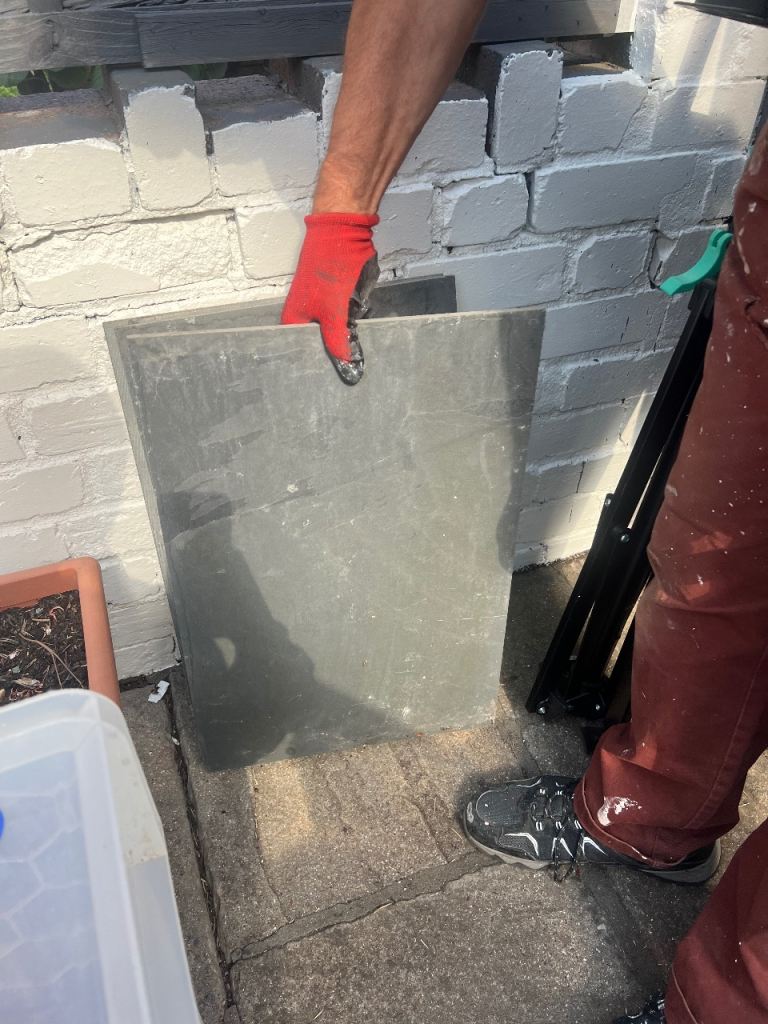 Grey Stone Garden Paving Slabs x3 – Good Condition