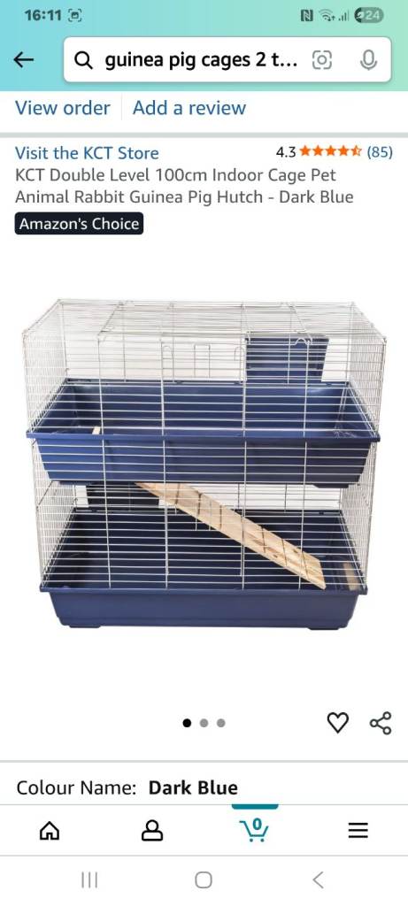 Two story guinea pig cage 