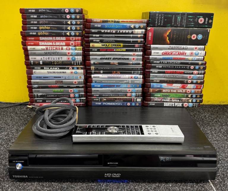 Toshiba HD-XE1KE Flagship HD DVD Player With Remote & 56 Films - Used - Working