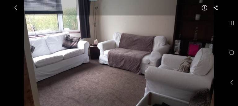 Ikea Erktorp sofas and chair