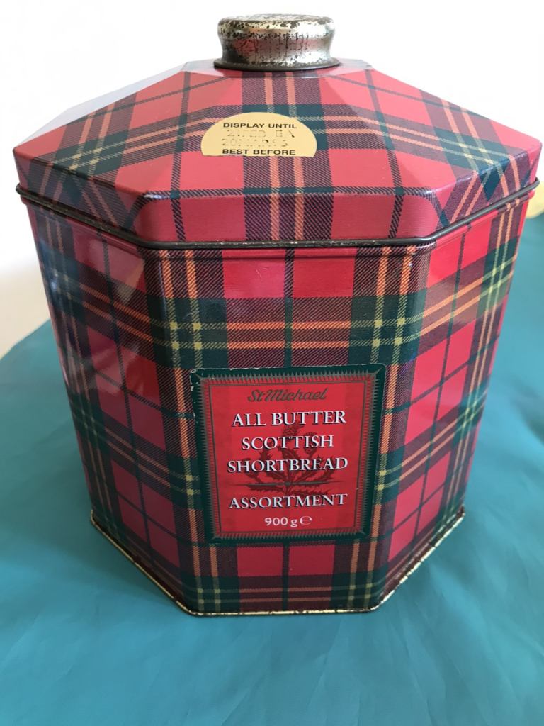 Vintage St Michael All Butter Scottish Assortment Biscuit Barrel/Tin 