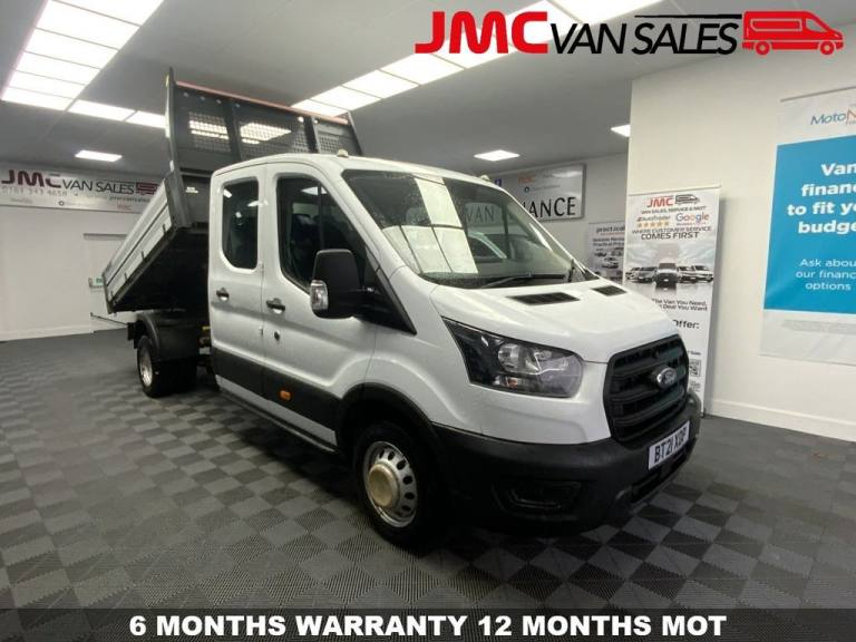 2021 21 FORD TRANSIT 2.0 350 ECOBLUE DOUBLE CAB TIPPER 130BHP WETBELT CHANGED  D