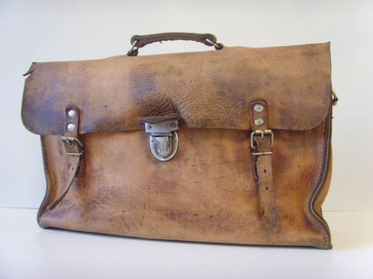Vintage Engineers Real Leather Tool or Bike Bag