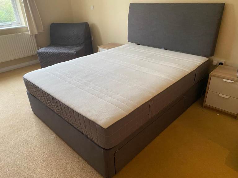 King bed, mattress and headboard