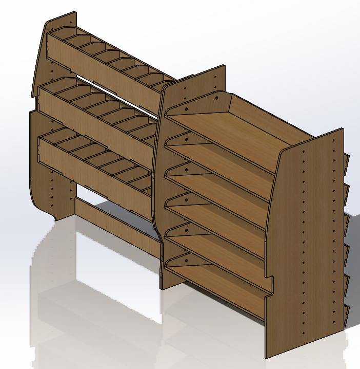 Toyota Proace Double Sliding Door 2016+ MWB Offside Double Racking 