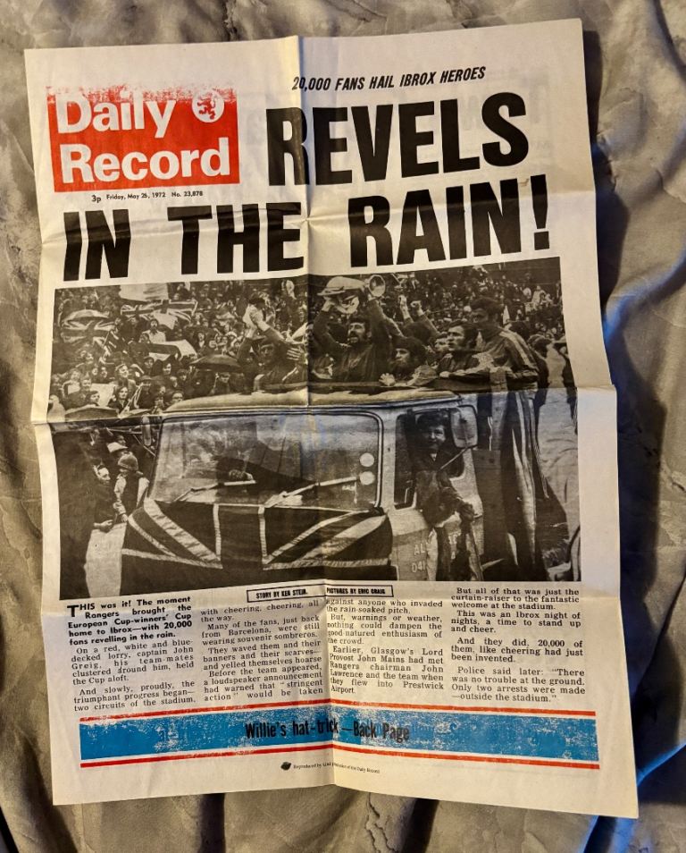 Rangers football club European win