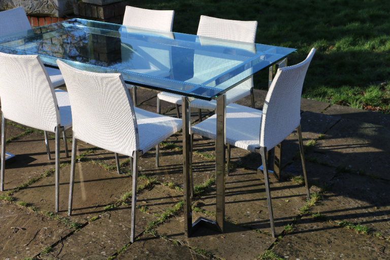 Zanotta Dining Table + 6 Zanotta Lia 2086 Dining Chairs - Great Condition
