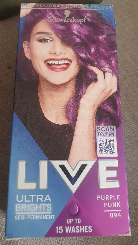 Schwarzkopf LIVE Ultra Brights Purple Punk 094 Semi-Permanent Hair Dye