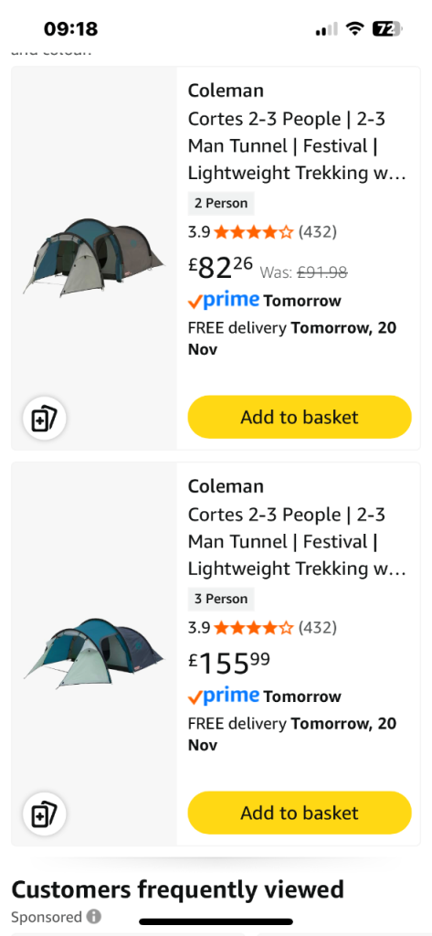 Colman Cortes 2 man tent