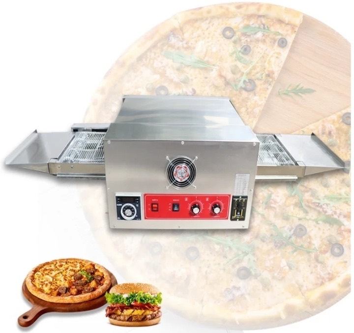 Commercial 12" Electric Conveyor Pizza Oven Counter Top Conveyor Belt Compact Design Pizza Oven