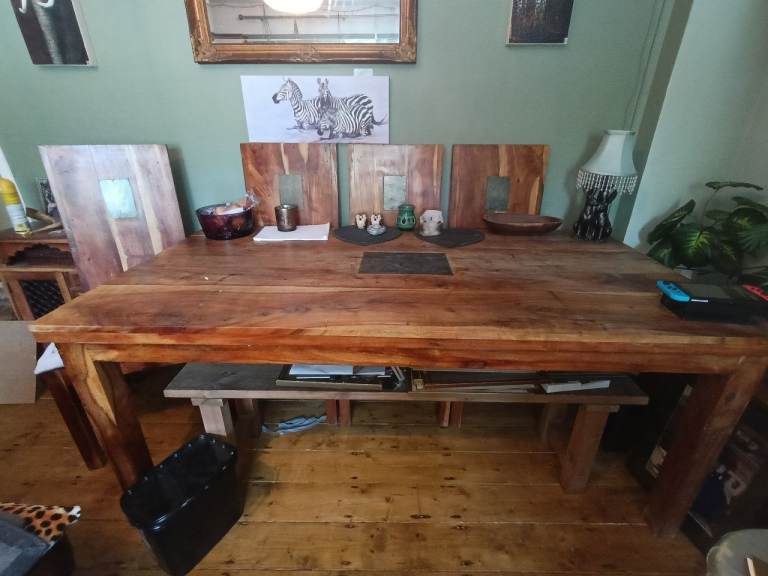 Dining room table and 5 chairs 