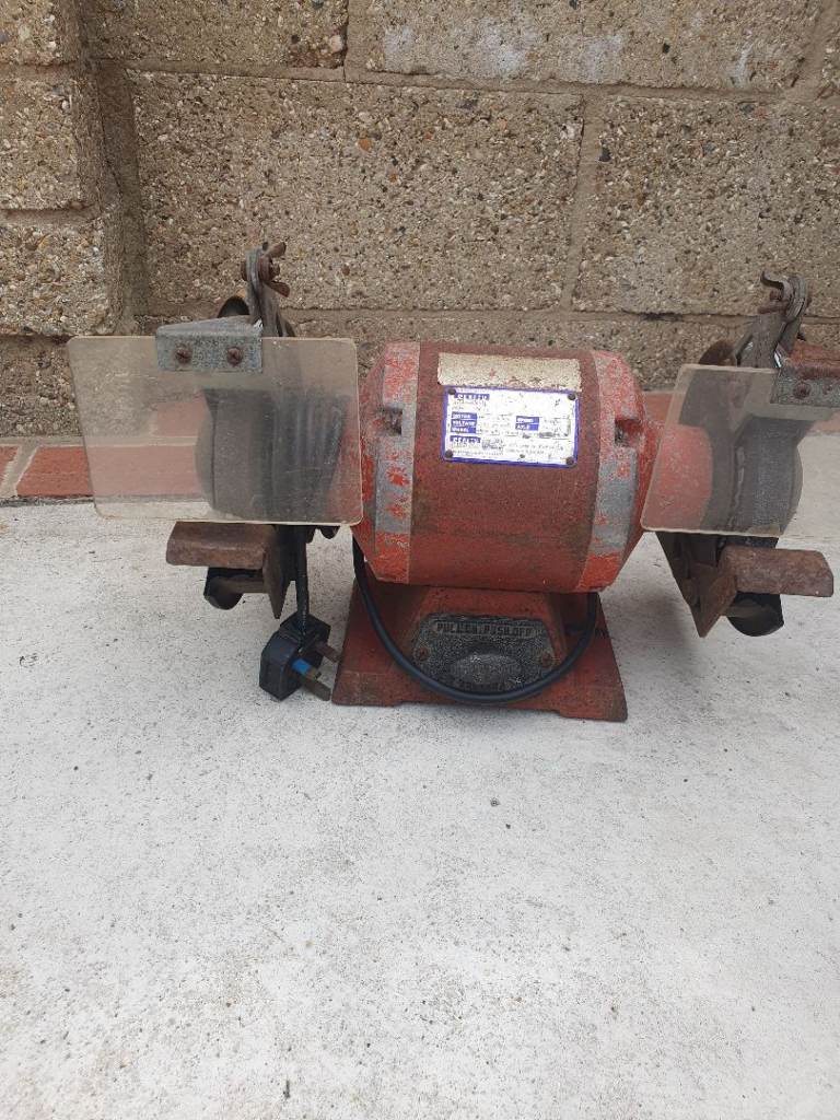 Bench Grinder - Red, Fair Condition