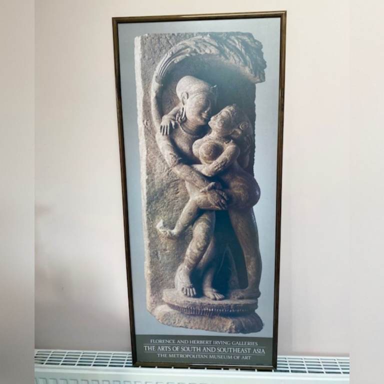 FRAMED EXHIBITION POSTER, SOUTH ASIA ART, METROPOLITAN MUSEUM OF ART, NEW YORK, LARGE