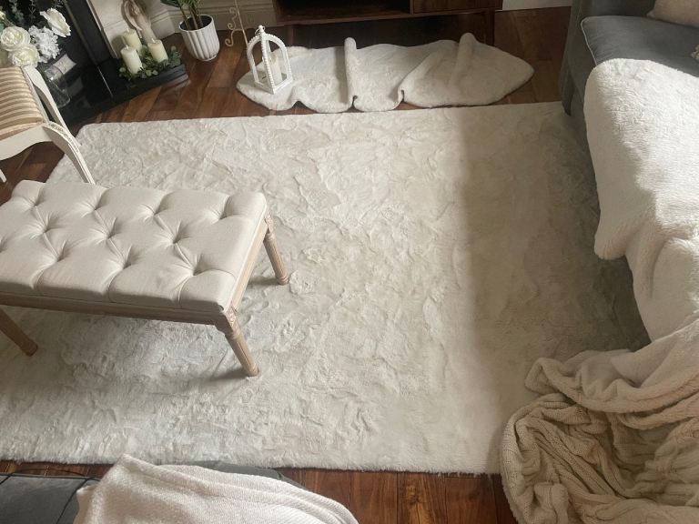 Dunelm Ivy Luxury Supersoft Faux Fur Rug