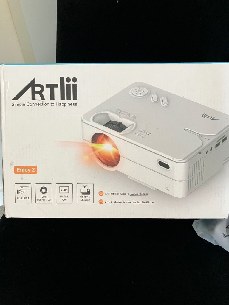 Artlii Enjoy2 Projector and portable screen.