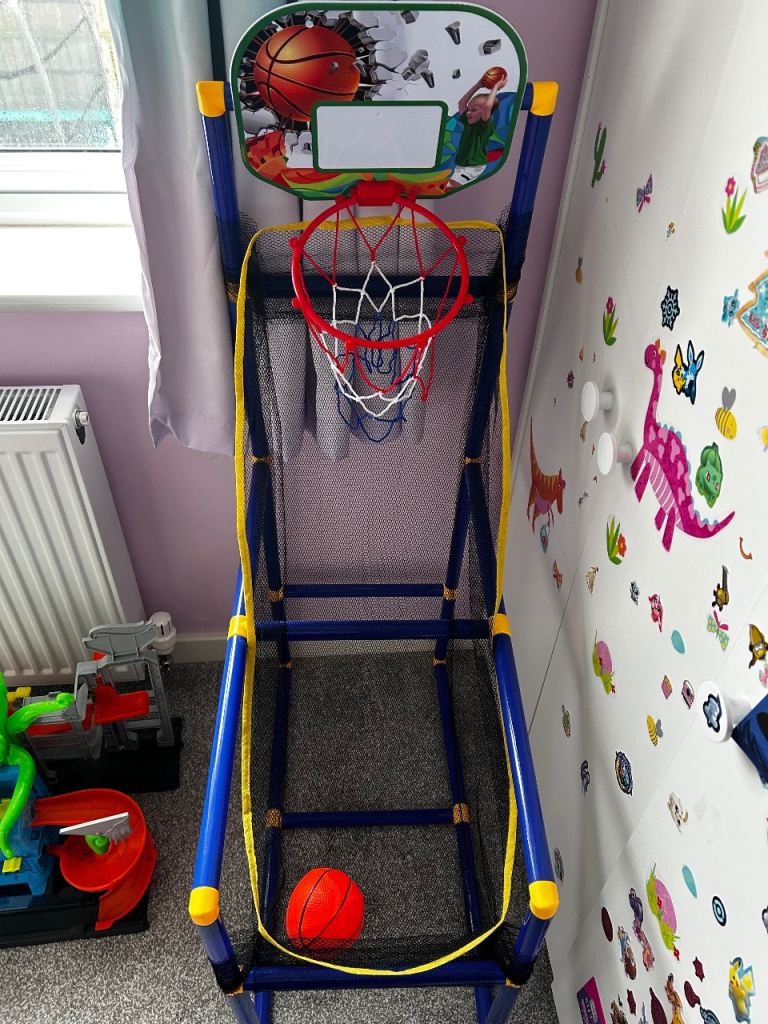 Kids basketball hoop and ball 