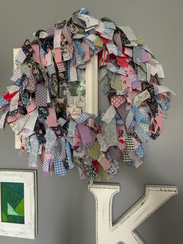 Hand made rag wreath 
