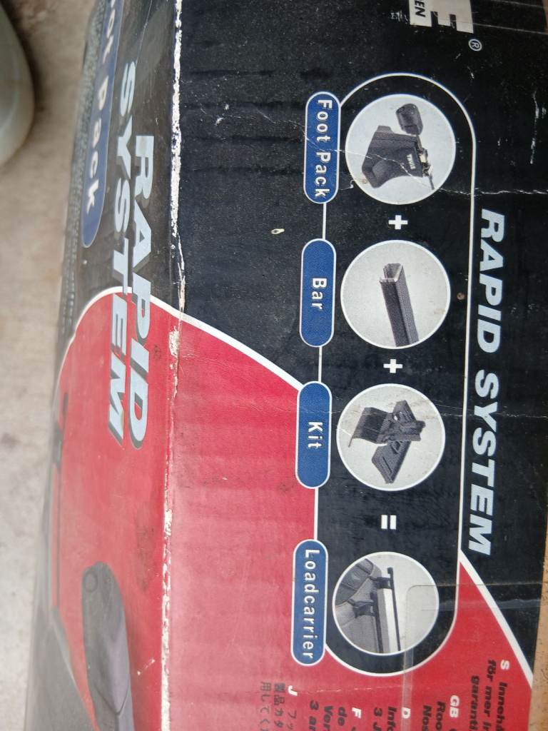 Thule 750 Car Roof Box Clamps and Rails.