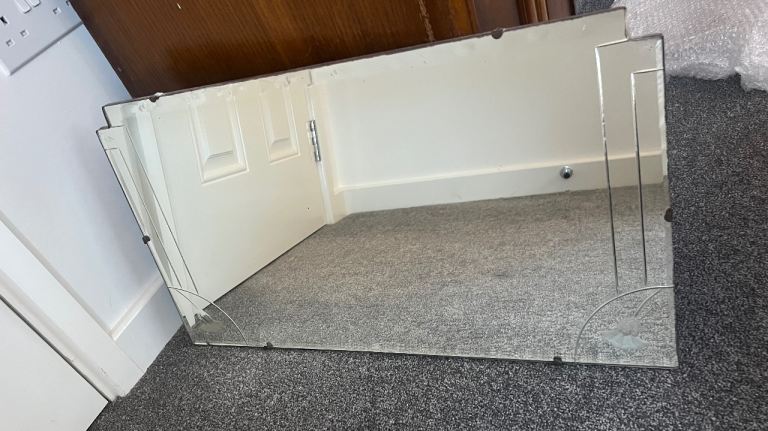 Antique bevelled mirror 