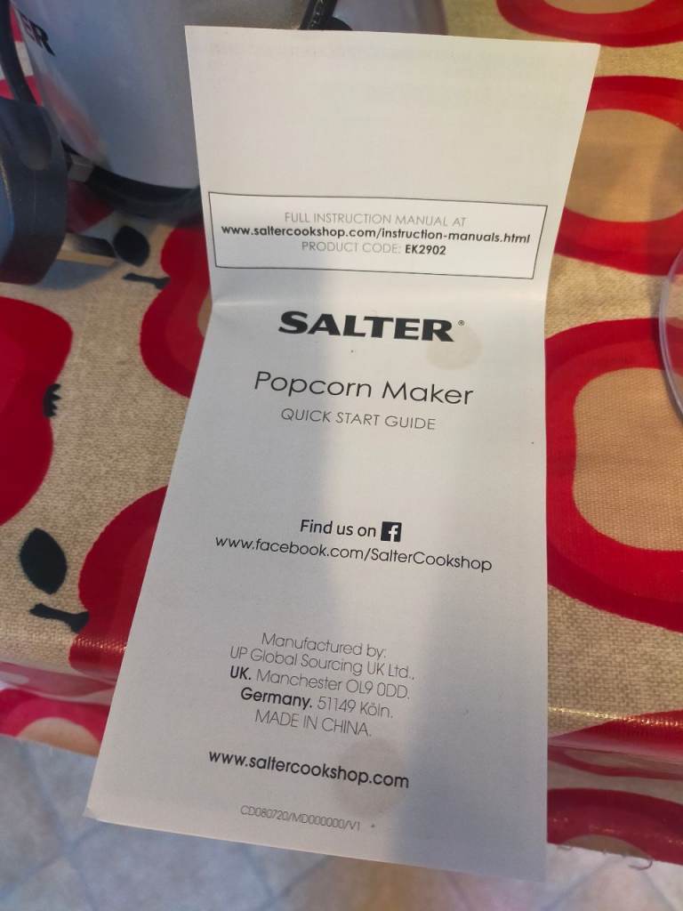 Salter popcorn machine