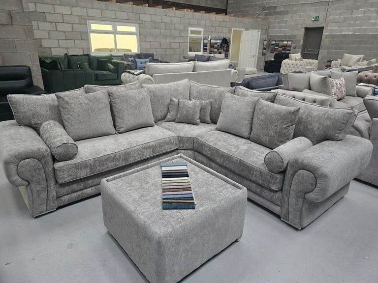 Velvet Touch || Verona Plush velvet 3+2 seater sofa & L shape corner sofa || 20% Flat OFF || COD