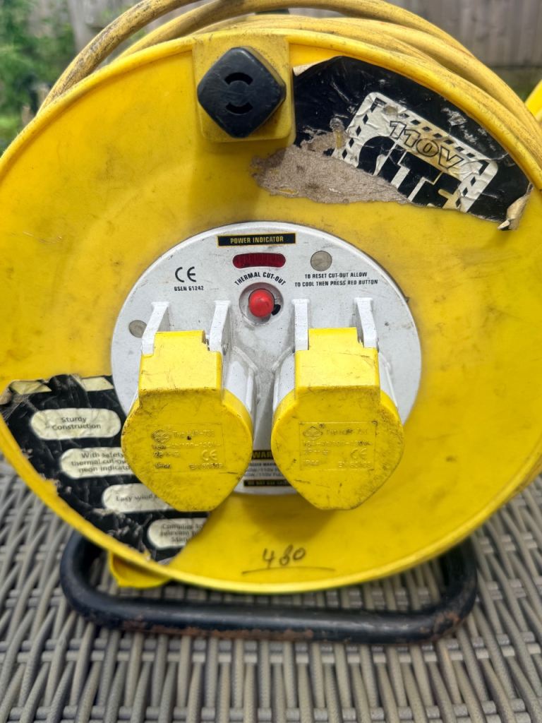 Yellow Cable Reel – 110V Site Power Lead
