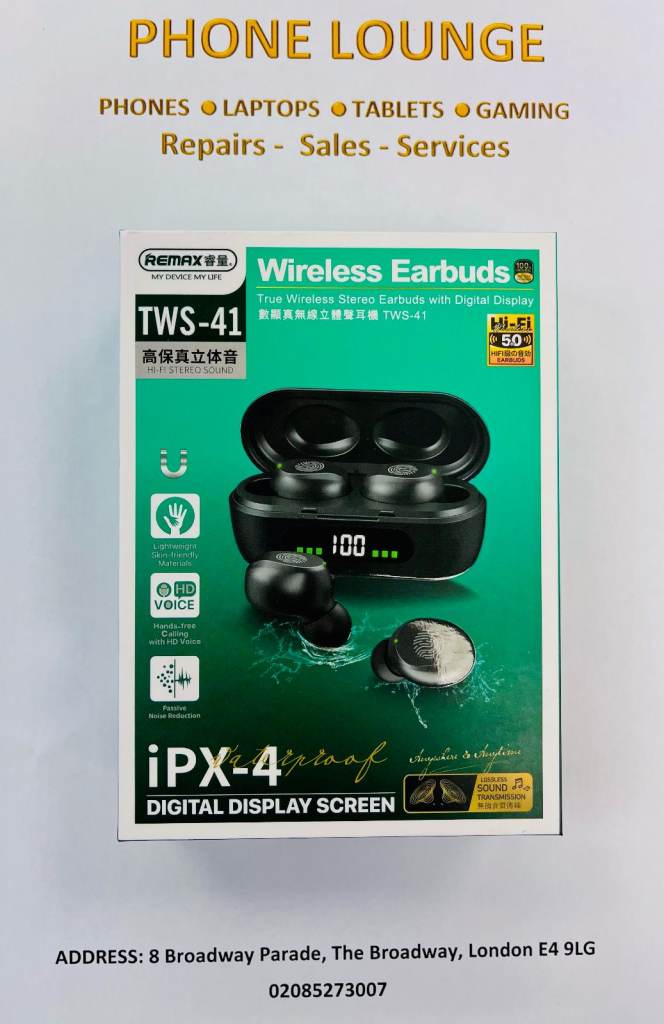 Remax TWS-41 Wireless Bluetooth Earbuds/Earphones